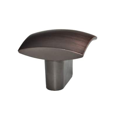 Utopia Alley Rhonda Contoured Square Cabinet Ring Pull Knob 1.3" - Vintage Cabinet Hardware with Hand Finished Oil Rubbed Bronze