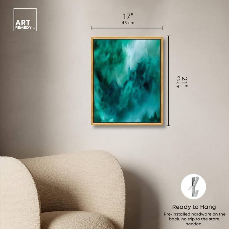 Textured Teal I Canvas by Art Remedy