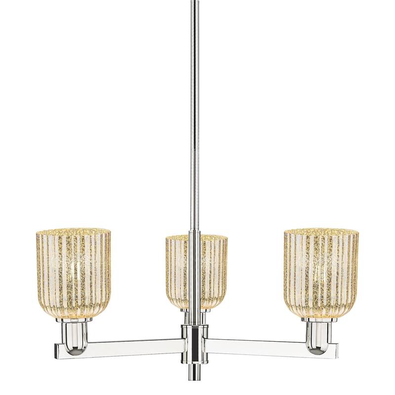 Innovations Lighting 716-3CR-9-18 Bridal Veil Chandelier Bridal Veil 3 - Polished Nickel / Mercury