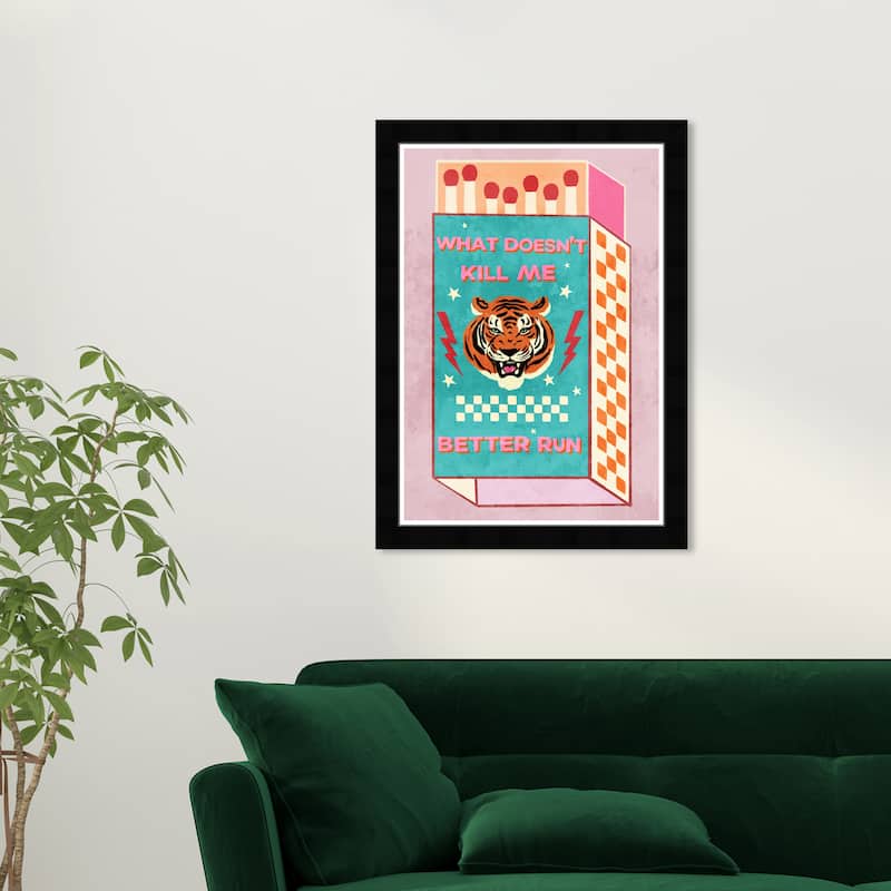 Wynwood Studio Better Run Framed Trendy Retro Kitchen And Living Room Art Prints