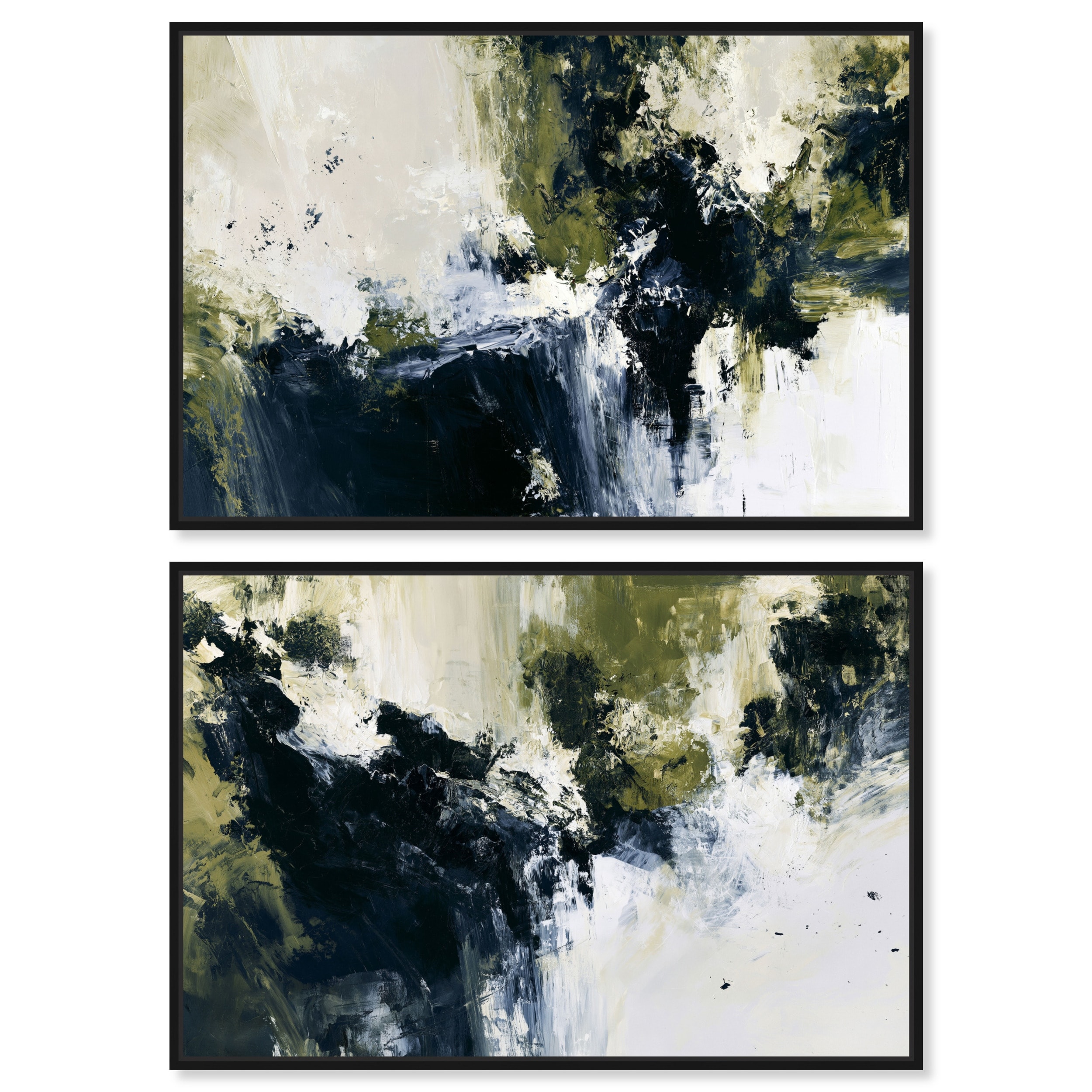 Painted Tides Modern Wall Decor Set Framed Canvas Print by Art Remedy