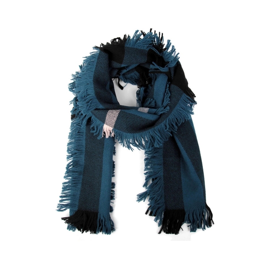 blue and black scarf