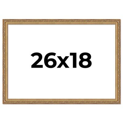26x18 Frame Red Solid Wood Picture Frame Width 1.75 Inches | Interior Frame Depth 1 13/16 Inches
