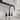 Modern Gooseneck Spout Widespread Deck Mount Lavatory Faucet F2-0014 in Matte Black Finish with Cylindrical Lever Handles