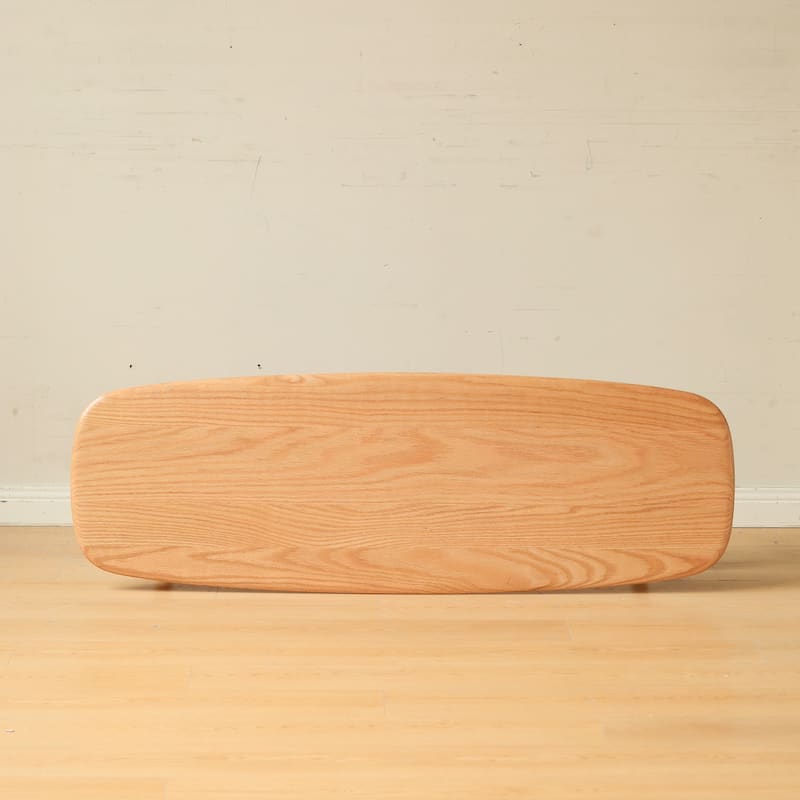 Center table Low Table Top plate Desk Coffee tableNatural wood with storage shelf Natural writing desk
