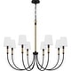 preview thumbnail 1 of 4, Bayside 8-Light Matte Black Chandelier