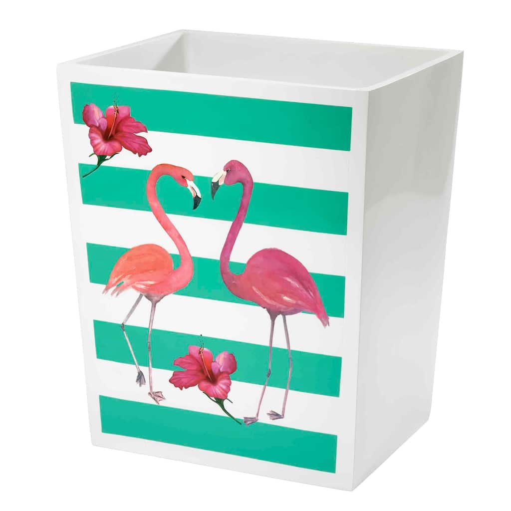 Avanti Linens Flamingo Paradise Wastebasket