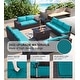 preview thumbnail 93 of 125, Kullavik 13 Pieces Outdoor Patio Furniture Set with Fire Pit Table w/ Wide Armrests