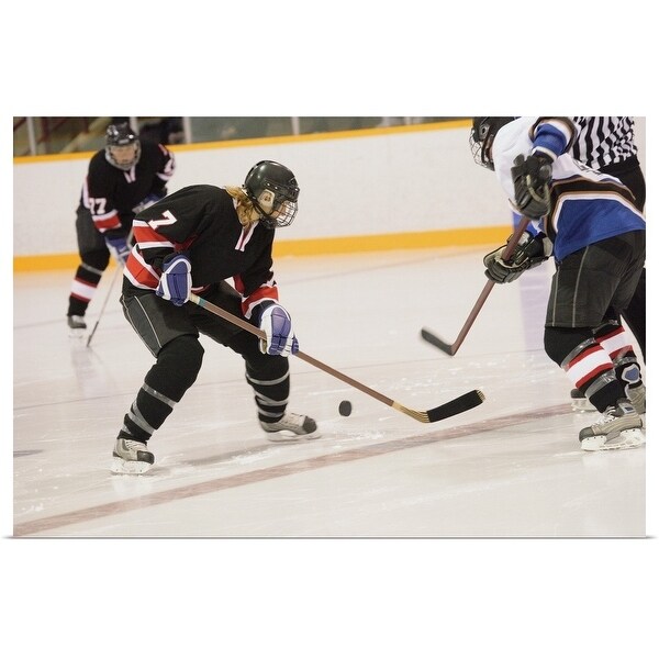 "A hockey game" Poster Print