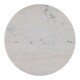 preview thumbnail 4 of 3, Hallie 15 in. W Round Marble and Metal Side Table