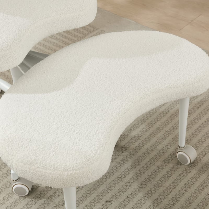 Meditation Chair Plus,Cross Chair with Wheels,ADHD Chair,Criss Cross Desk Chair with Lumbar Support and Stool,Flexible Design