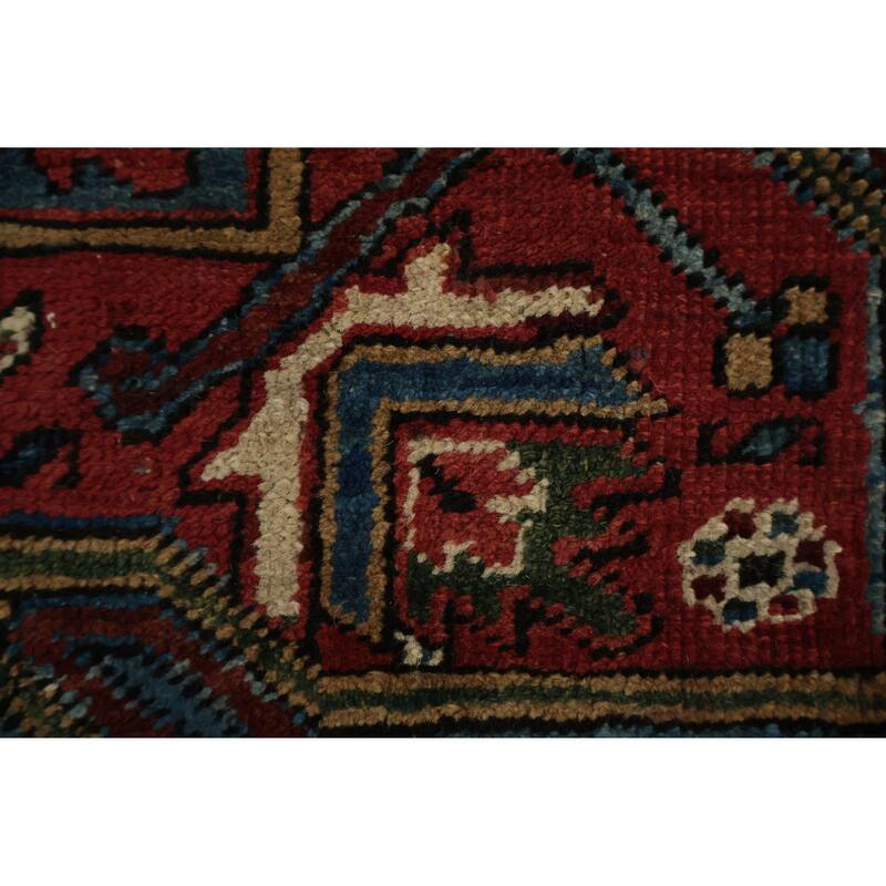 Hand Knotted Oriental 100% Wool Carpet Traditional Medallion Red Heriz (serapi) Area Rug - 11' 8'' X 9' 0''