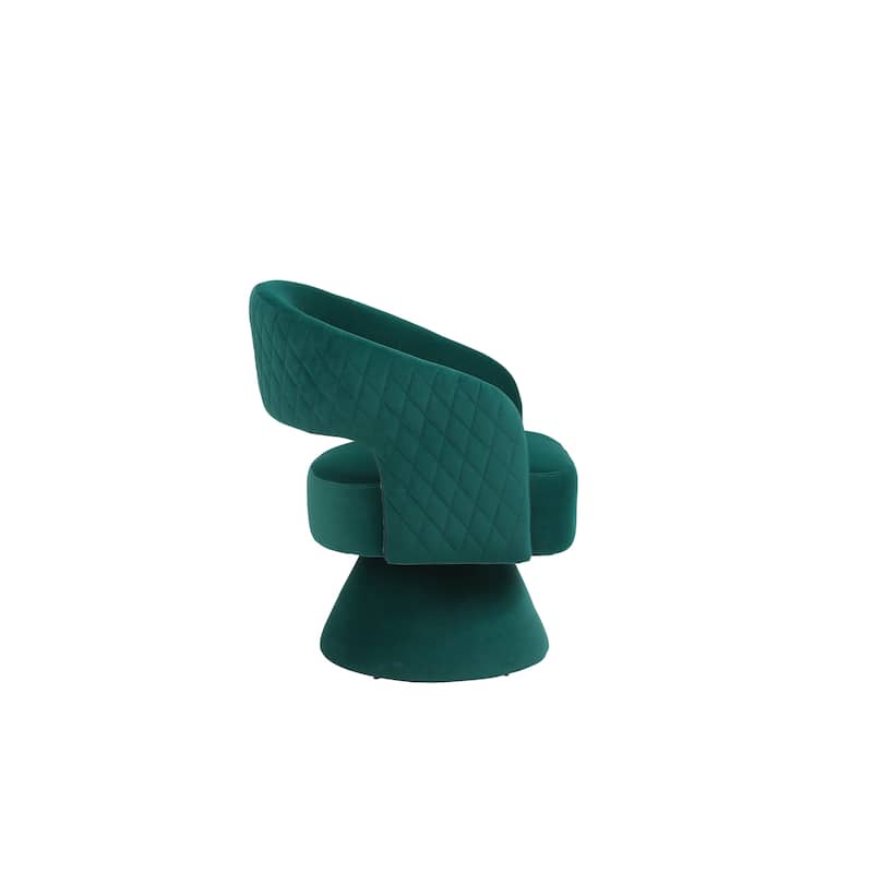 Swivel Accent Chair Armchair, Round Barrel Chair in Fabric for Living Room Bedroom
