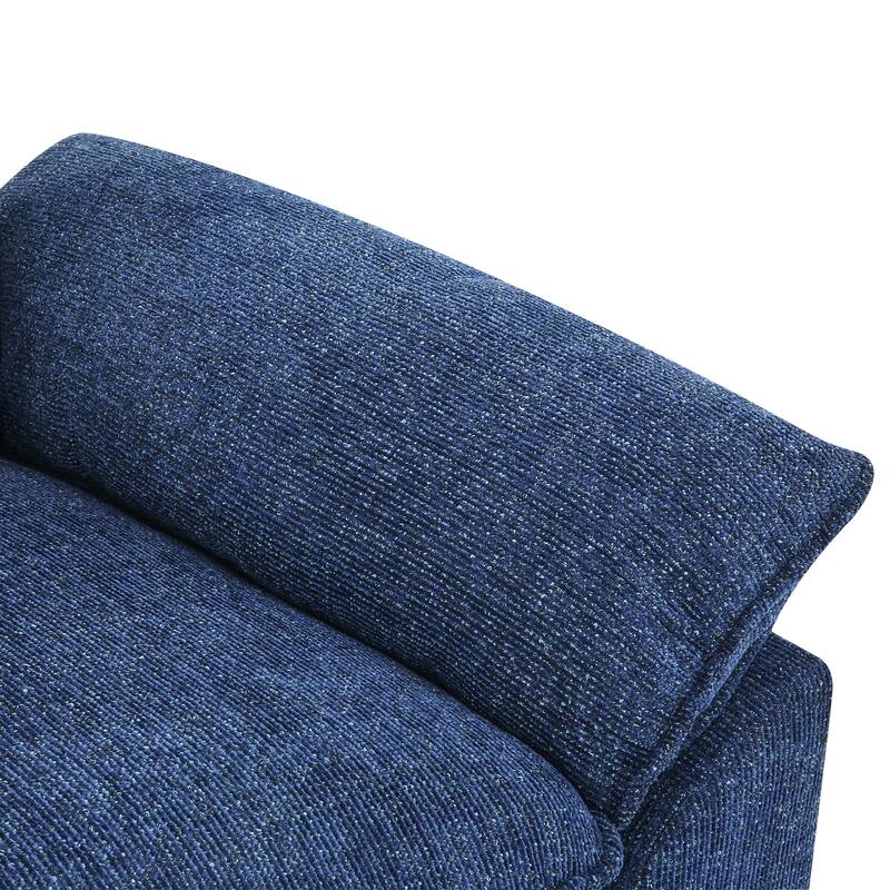 52" W Oversized Accent Chair With Ottoman, Chenille Single Sofa Bed ,Chaise Lounge Chair Indoor,Reading Chairs For Living Room