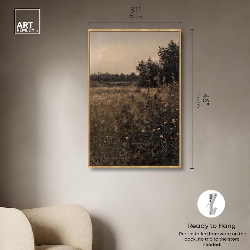 Vintage Meadow Canvas by Art Remedy