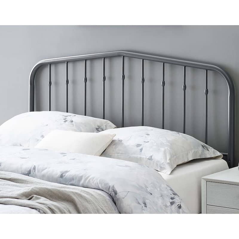 Camberly Arched Queen Size Grey Metal Headboard