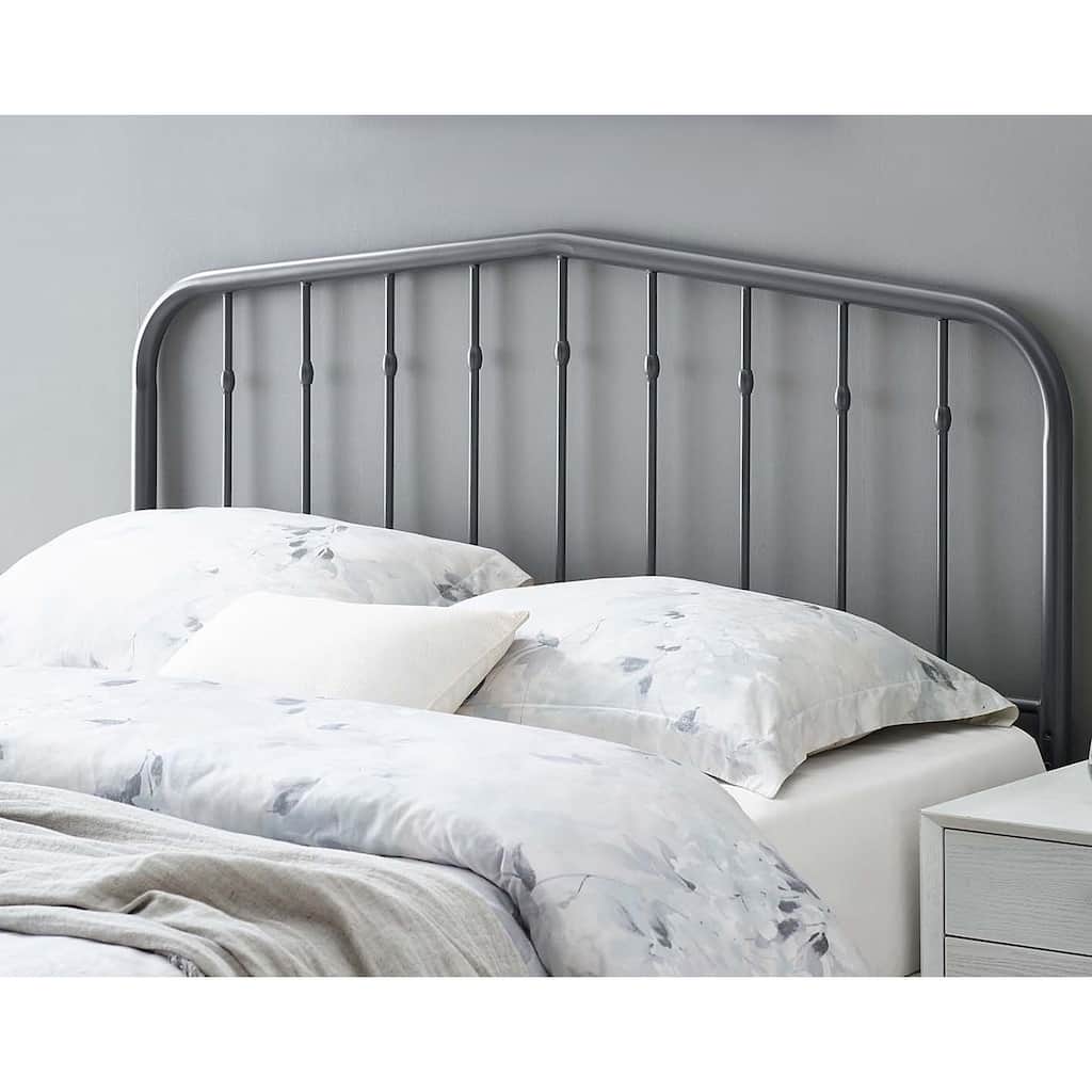 Camberly Arched Queen Size Grey Metal Headboard