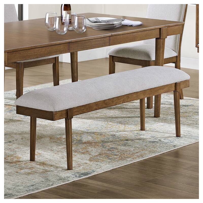 Signature Design by Ashley Lyncott Gray/Brown 59" Upholstered Dining Bench - 59.25" W x 15.13" D x 19.75" H