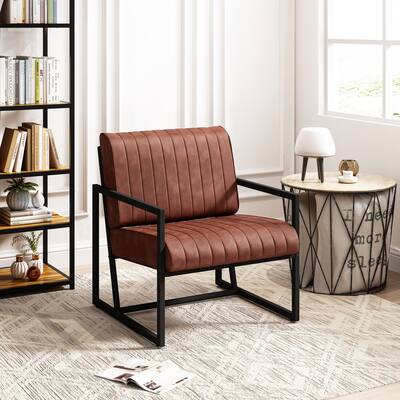 Comfortable Steel Armchair With Soft Upholstery for Living Room