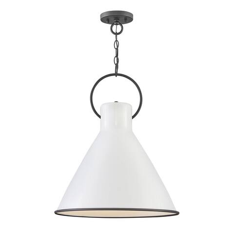 Hinkley Winnie 1-Light Pendant in Polished White - Small