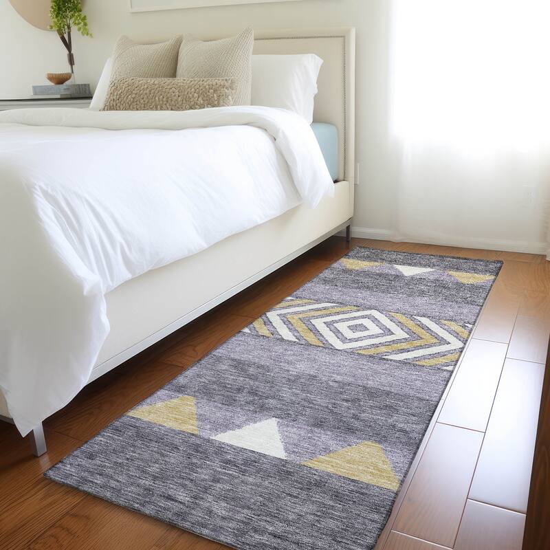 Premium Washable Super Soft Southwest Ombre Mayfield Rug - Lavender - 2'3" x 7'6"