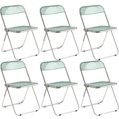 Stackable Crystal Folding Dining Chair (Set of 6)