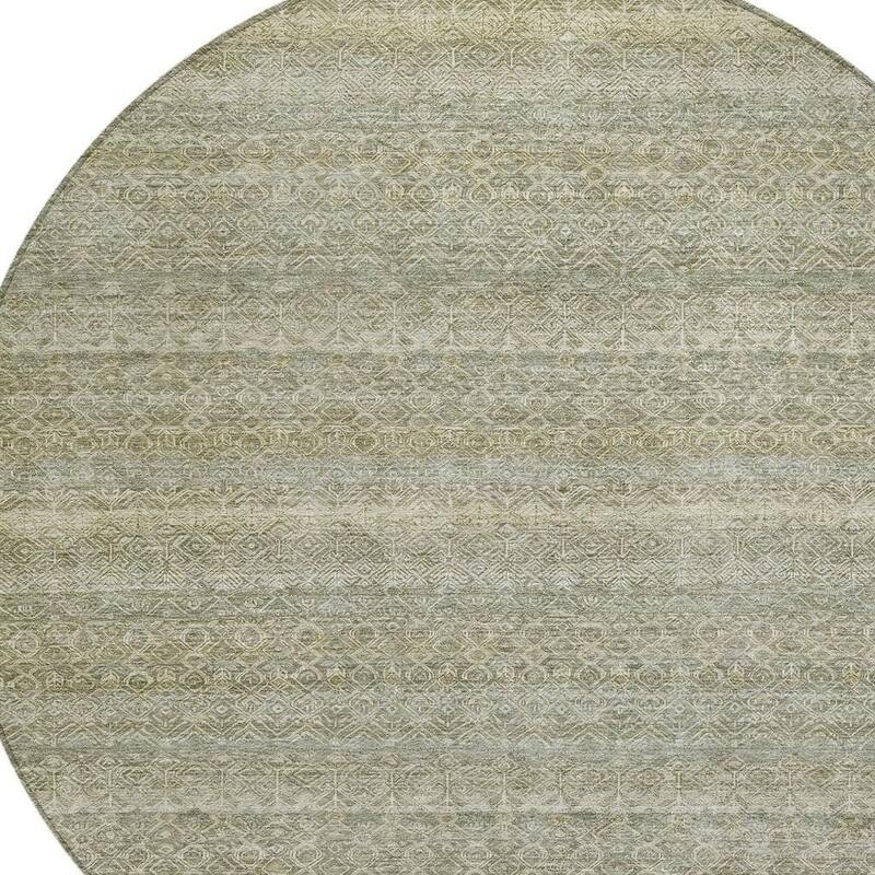 HomeRoots Striped Transitional Rectangle Outdoor Rug