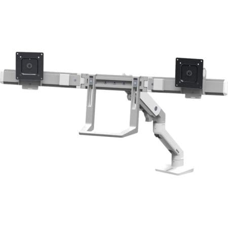 Ergotron - Hx Desk Dual Monitor Arm Bright White