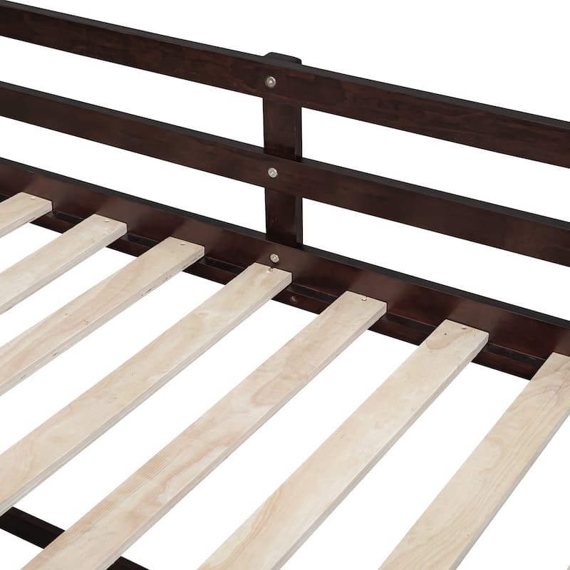 Twin Pine Low Loft Bed with Rolling Desk