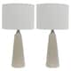 Jameson Textured Ceramic Table Lamps (Set of 2) - Ivory