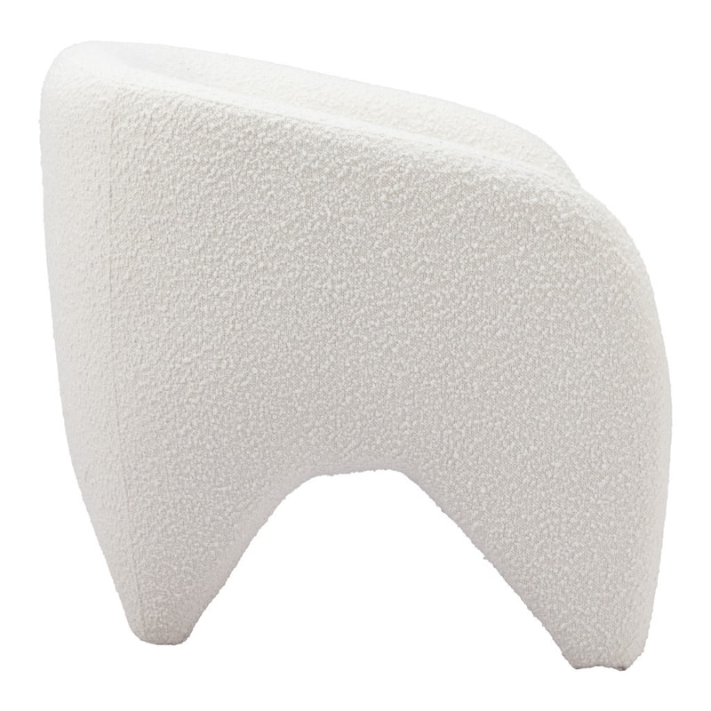 HomeRoots 30" White Sherpa Arm Chair - 29.9' X '28.7' X '30.7