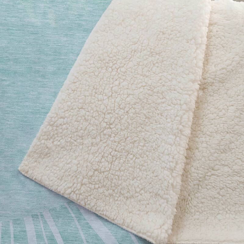 Premium Machine Washable Modern Sun Sherpa Throw Blanket