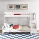 preview thumbnail 16 of 26, Max and Lily Modern Farmhouse Twin Over Full Bunk Bed With Staircase