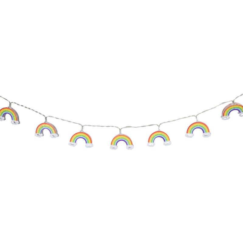 10 Count LED Warm White Rainbow Christmas Lights - 3.25 Ft Clear Wire - 3.25'