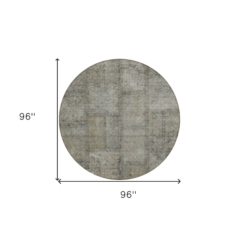 HomeRoots Patchwork Transitional Rectangle Outdoor Rug