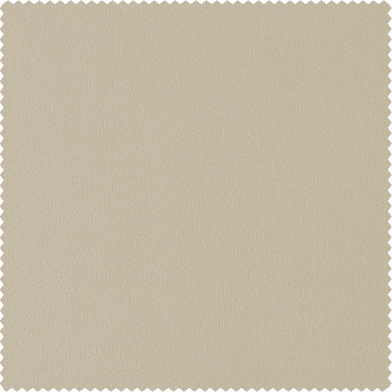 Exclusive Fabrics Signature Light Beige Velvet Curtain (1 Panel)