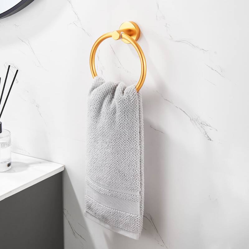 6 Piece Bathroom Hardware Set Wall Mount Adjustable Towel Bar, Hand Towel Ring, Toilet Paper Holder Towel Robe Hook Modern Sets