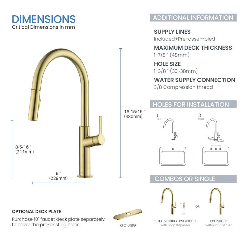 Fusion-T Single Handle Pull Down Kitchen Sink Faucet with Soap Dispenser