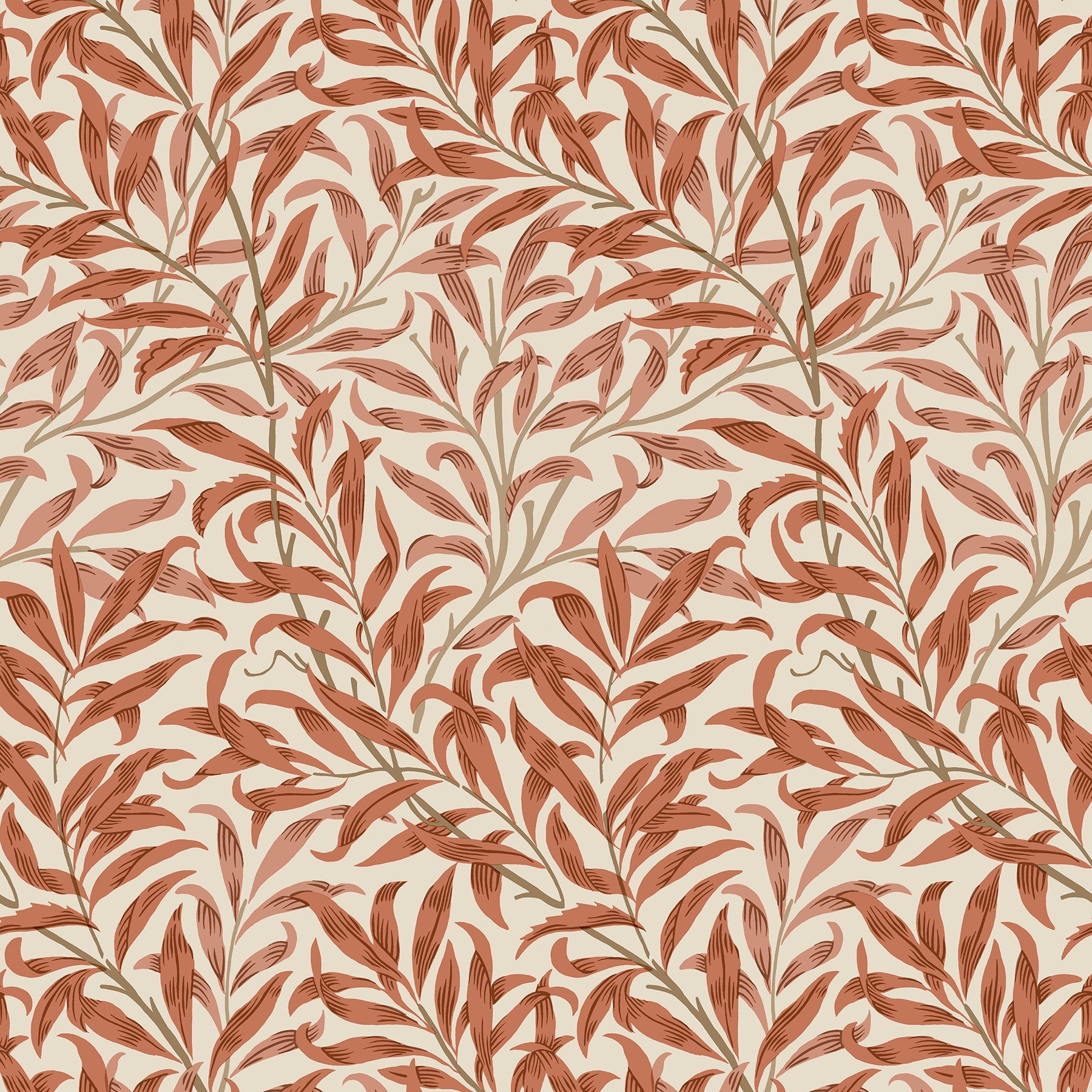 Willow Boughs Carmine Peel and Stick Wallpaper