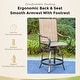 preview thumbnail 13 of 26, MAISON ARTS 3/5-Piece Patio Bar Stool Set of Metal Coffee Table & Textilene Swivel High Bar Stools