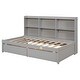 preview thumbnail 9 of 16, Twin Day Bed with Side Bookcase & 2 Drawers - Multifunctional Design