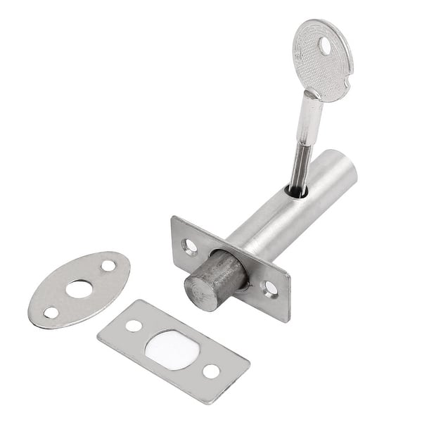 Shop 61mm Length Fire Door Metal Hidden Lock Silver Tone W