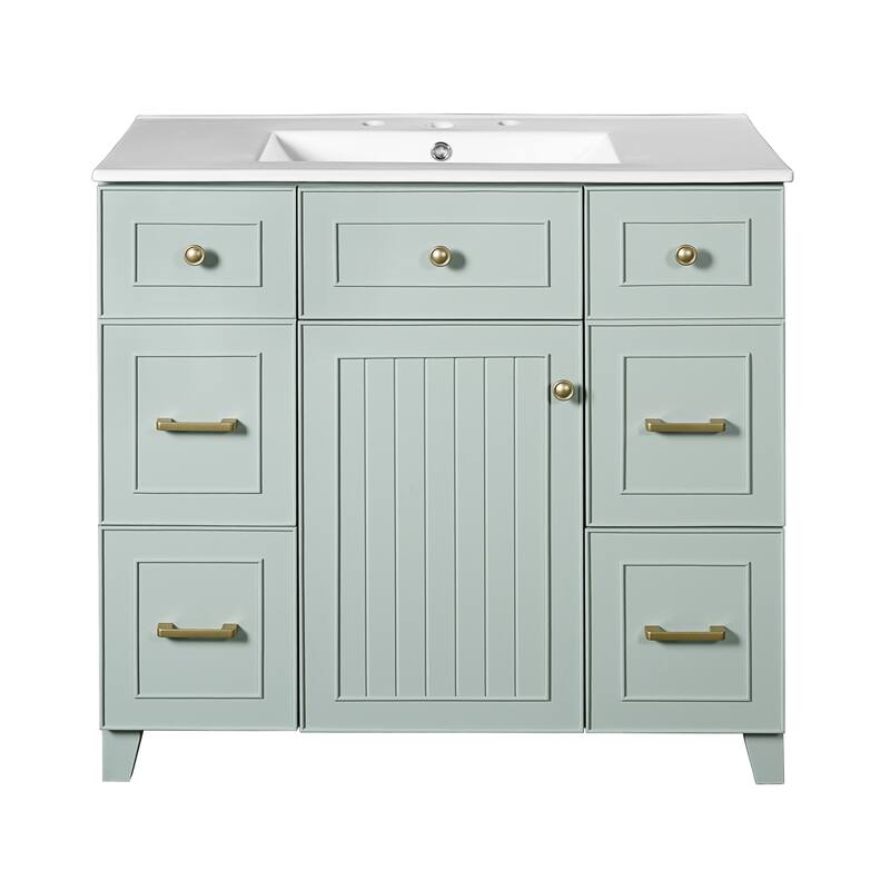 GDFStudio - Zyra Wood 36" Bathroom Vanity