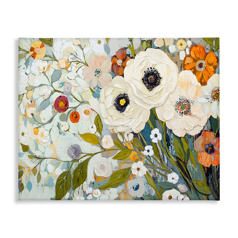 Stupell Blooming Round Flowers Arrangement Canvas Wall Art Design By Franklyn Gregory - 20 x 16