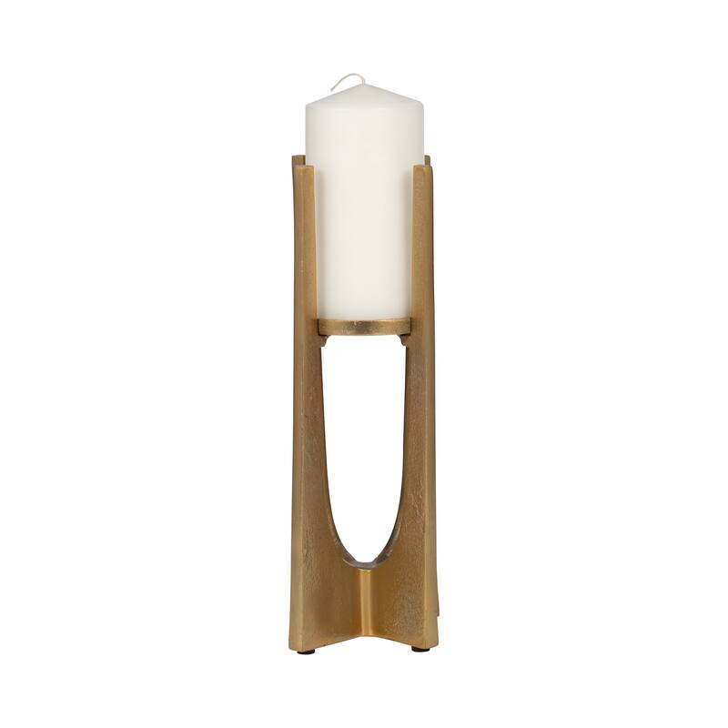 Sagebrook Home Modern Metal Solid Pillar Candle Holder