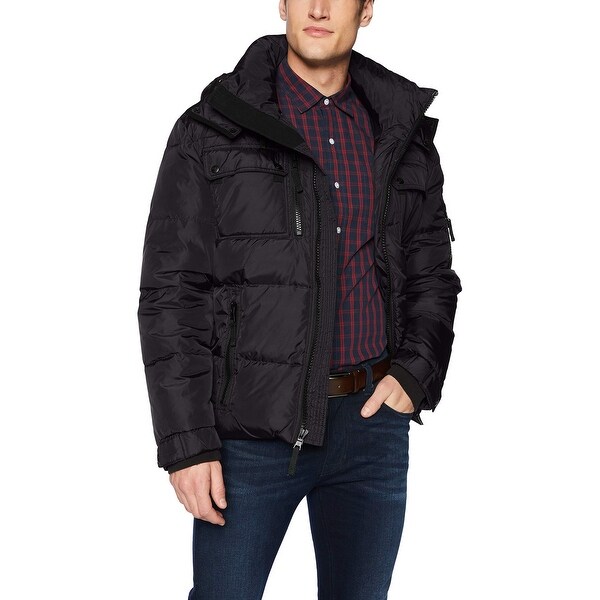 s13 men's quilted down jacket with hood