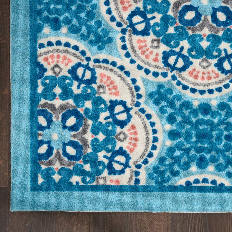 Waverly Sun N' Shade Boho Geometric Modern Indoor/Outdoor Area Rug