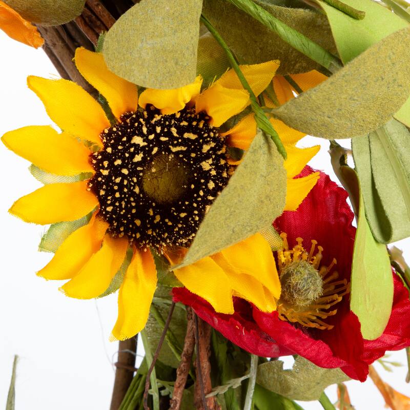 24 in. Mixed Flower Wreath