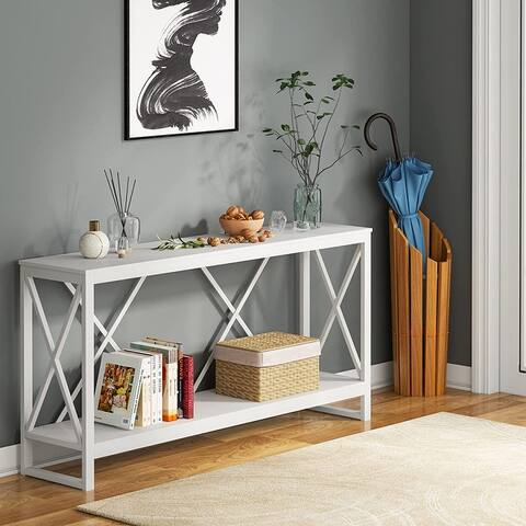 Console Table, Industrial 70.9 Inch Sofa Table Narrow Long Entry Table