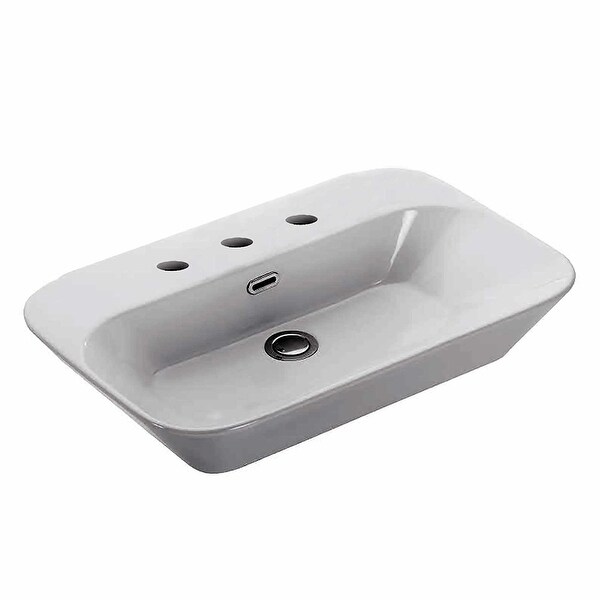 WS Bath Collections Edge 4465.03 Edge 25-2/5" Vessel Bathroom Sink - White